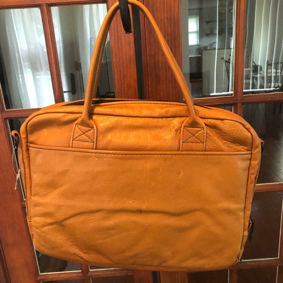 Deluxe Leather Laptop Folio Bag Professional Case - Picture 2 of 8